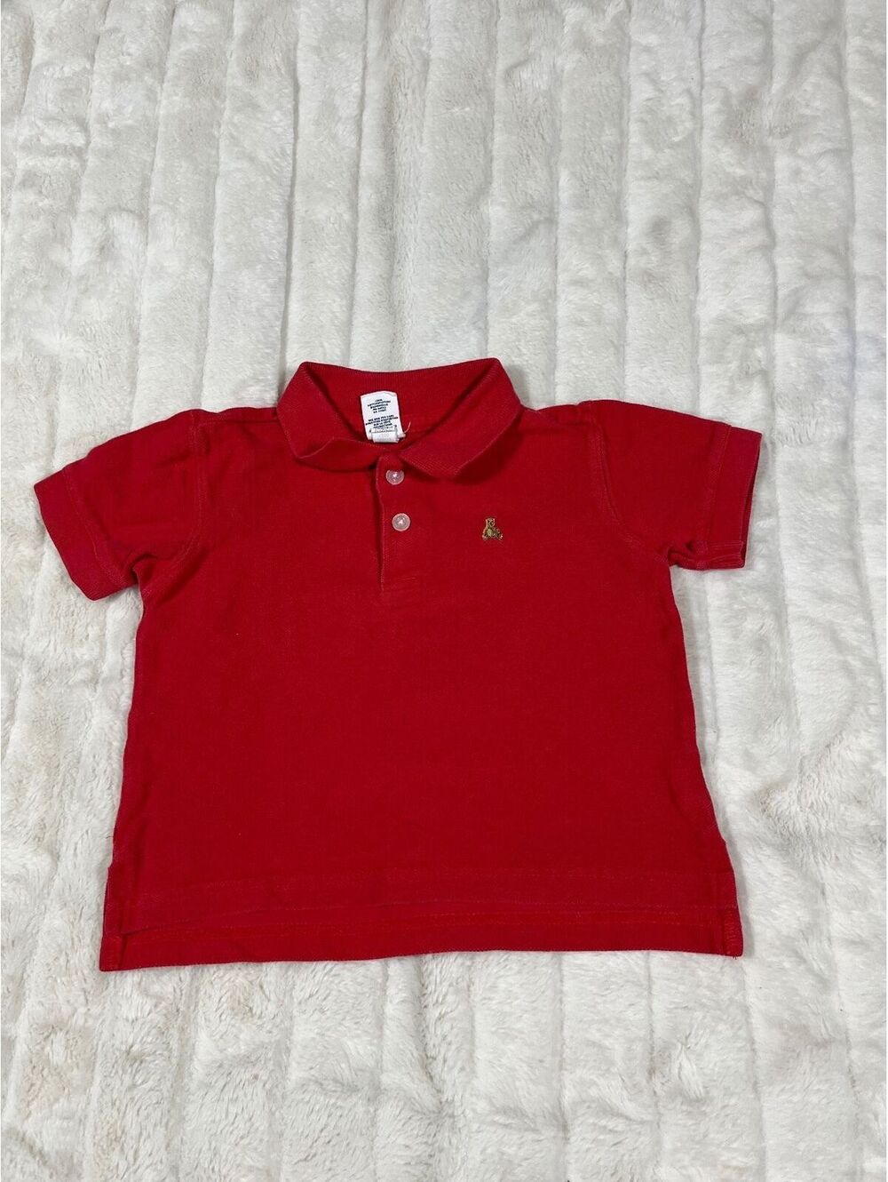 Y2K VTG December 2000 Xmas Baby Gap Preppy 18/24M Unisex Teddy Polo Shirt School